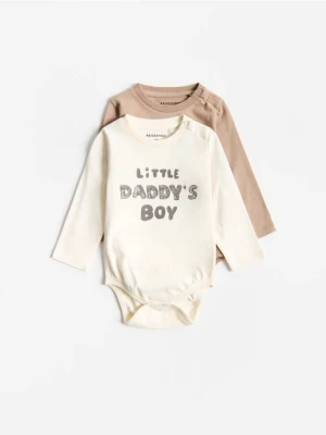 Reserved - Bawełniane body 2 pack - brązowy
