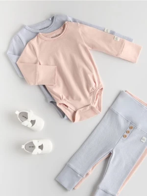 Reserved - Bawełniane body 2 pack - brudny róż