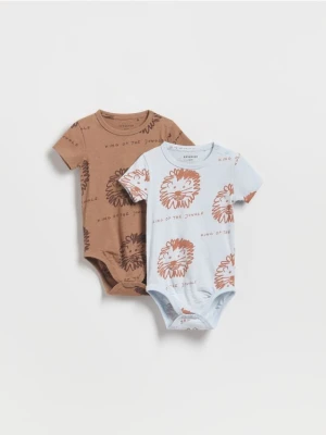 Reserved - Bawełniane body 2 pack - jasnoniebieski