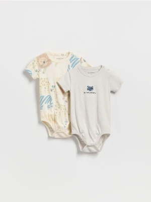 Reserved - Bawełniane body 2 pack - złamana biel