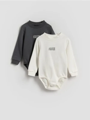 Reserved - Bawełniane body 2 pack - złamana biel