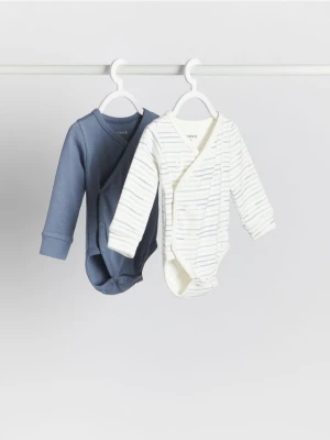 Reserved - Bawełniane body 2 pack - złamana biel