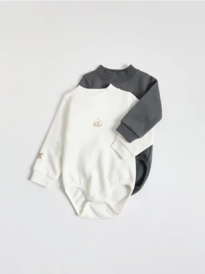 Reserved - Bawełniane body 2 pack - złamana biel