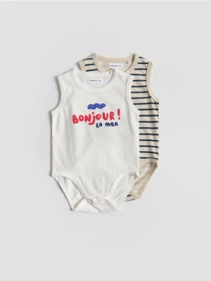 Reserved - Bawełniane body 2 pack - złamana biel