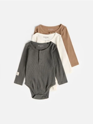 Reserved - Bawełniane body 3 pack - brązowy