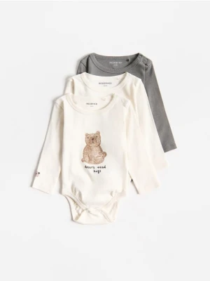 Reserved - Bawełniane body 3 pack - ciemnoszary