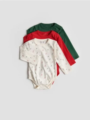 Reserved - Bawełniane body 3 pack - czerwony
