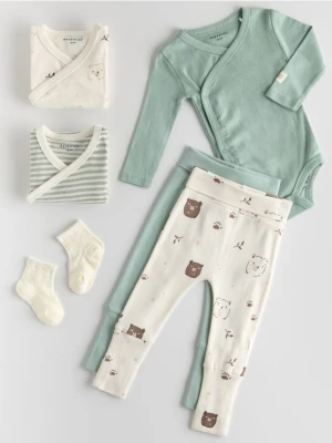 Reserved - Bawełniane body 3 pack - jasnozielony