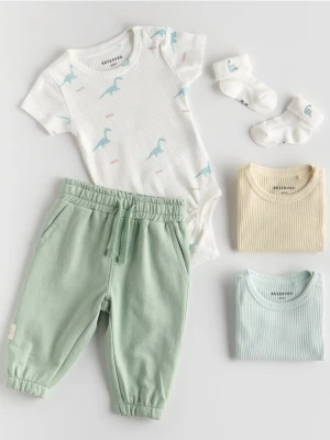 Reserved - Bawełniane body 3 pack - kremowy