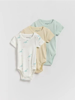 Reserved - Bawełniane body 3 pack - kremowy