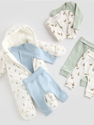 Reserved - Bawełniane body 3 pack - kremowy