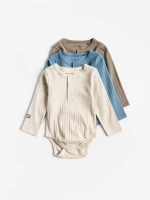 Reserved - Bawełniane body 3 pack - kremowy
