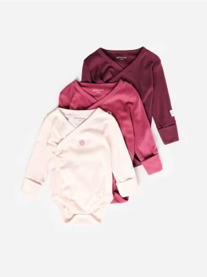 Reserved - Bawełniane body 3 pack - pastelowy róż