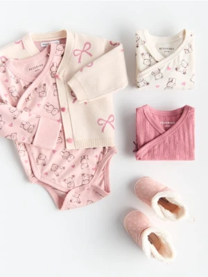 Reserved - Bawełniane body 3 pack - wielobarwny