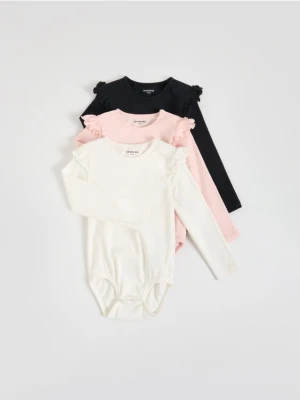 Reserved - Bawełniane body 3 pack - złamana biel