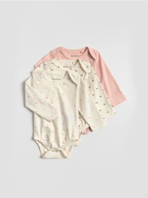 Reserved - Bawełniane body 3 pack - złamana biel