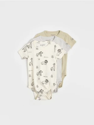 Reserved - Bawełniane body 3 pack - złamana biel