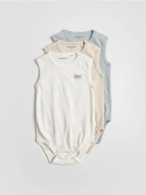 Reserved - Bawełniane body 3 pack - złamana biel
