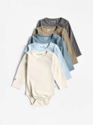 Reserved - Bawełniane body 5 pack - beżowy