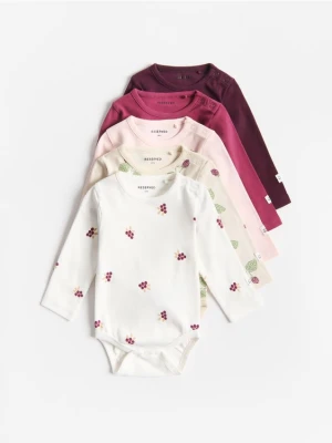 Reserved - Bawełniane body 5 pack - wielobarwny