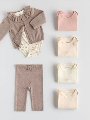 Reserved - Bawełniane body 5 pack - złamana biel