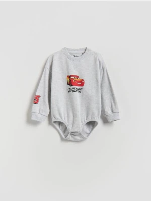 Reserved - Bawełniane body Auta - jasnoszary