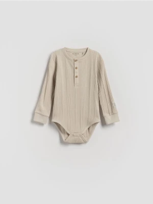 Reserved - Bawełniane body - beżowy