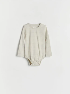 Reserved - Bawełniane body - beżowy