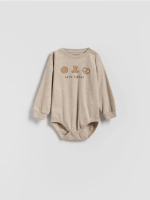 Reserved - Bawełniane body - beżowy