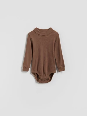Reserved - Bawełniane body - brązowy