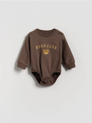 Reserved - Bawełniane body - brązowy