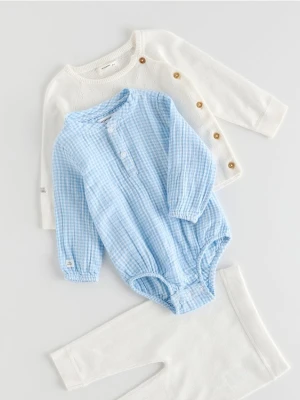 Reserved - Bawełniane body - jasnoniebieski