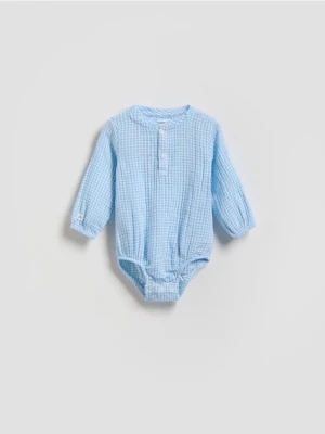 Reserved - Bawełniane body - jasnoniebieski