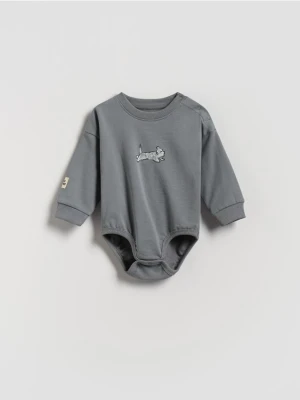 Reserved - Bawełniane body - jasnoszary