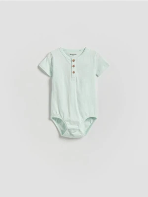 Reserved - Bawełniane body - jasnozielony