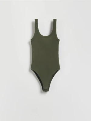 Reserved - Bawełniane body - jasny zielony