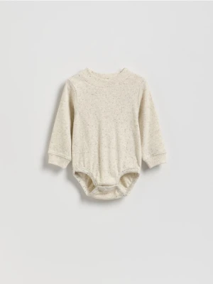 Reserved - Bawełniane body - kremowy