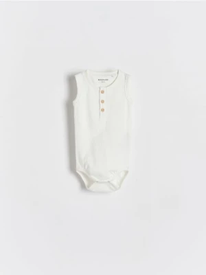 Reserved - Bawełniane body - złamana biel