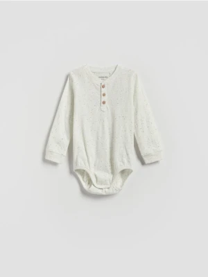 Reserved - Bawełniane body - złamana biel