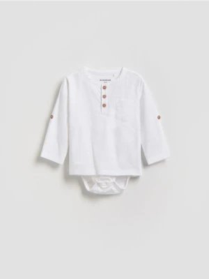 Reserved - Bawełniane body - złamana biel