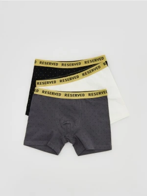 Reserved - Bawełniane bokserki 3 pack - ciemnoszary