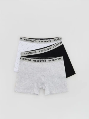 Reserved - Bawełniane bokserki 3 pack - jasnoszary