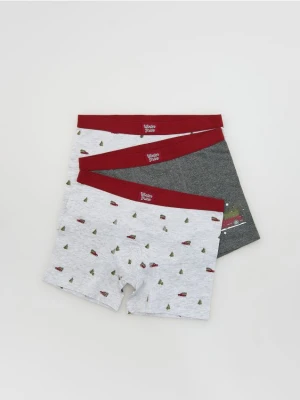 Reserved - Bawełniane bokserki 3 pack - jasnoszary