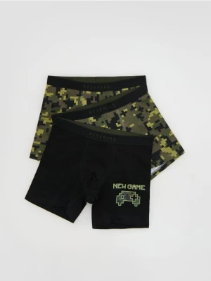 Reserved - Bawełniane bokserki 3 pack - oliwkowy