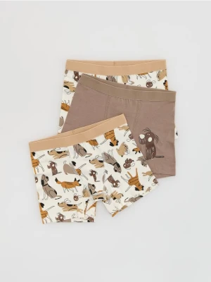 Reserved - Bawełniane bokserki 3 pack - złamana biel