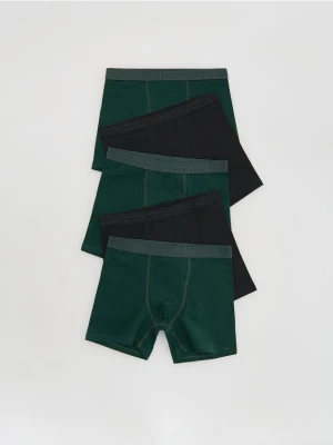 Reserved - Bawełniane bokserki 5 pack - ciemnozielony