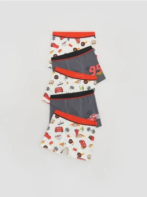 Reserved - Bawełniane bokserki Auta 5 pack - złamana biel