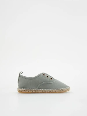 Reserved - Bawełniane espadryle - jasny zielony