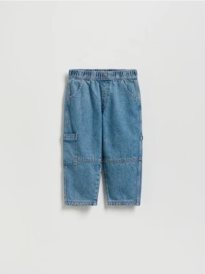 Reserved - Bawełniane jeansy - niebieski
