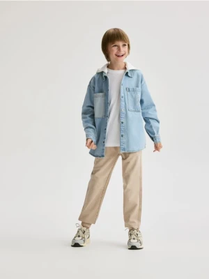 Reserved - Bawełniane joggery - beżowy